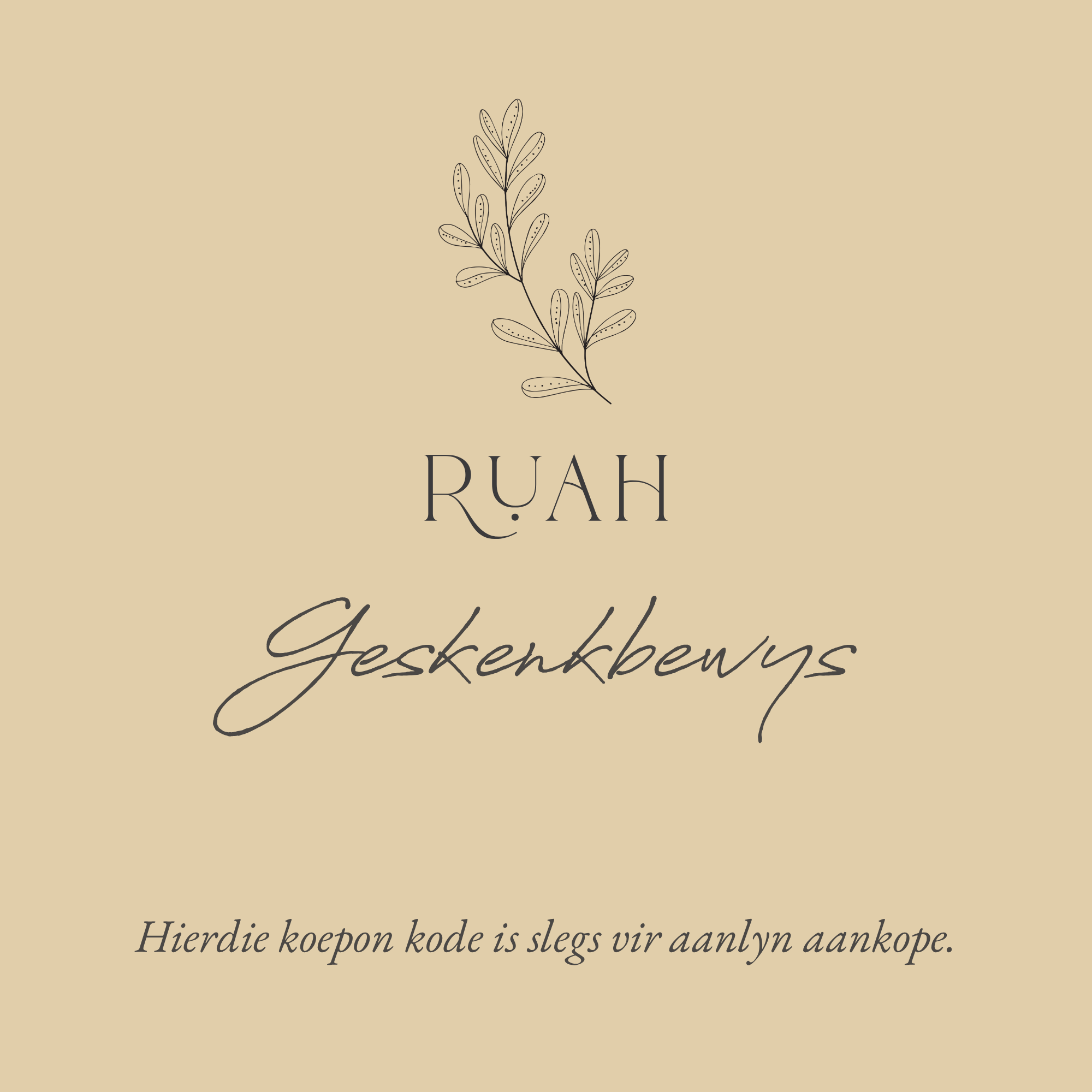 Ruah Geskenkbewys